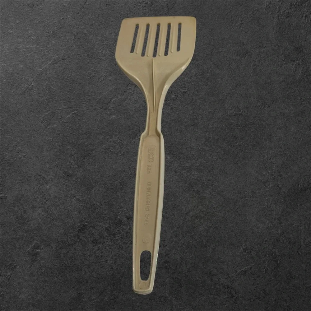 EKCO Spatula Turner 10in Almond Vintage Slotted Plastic USA